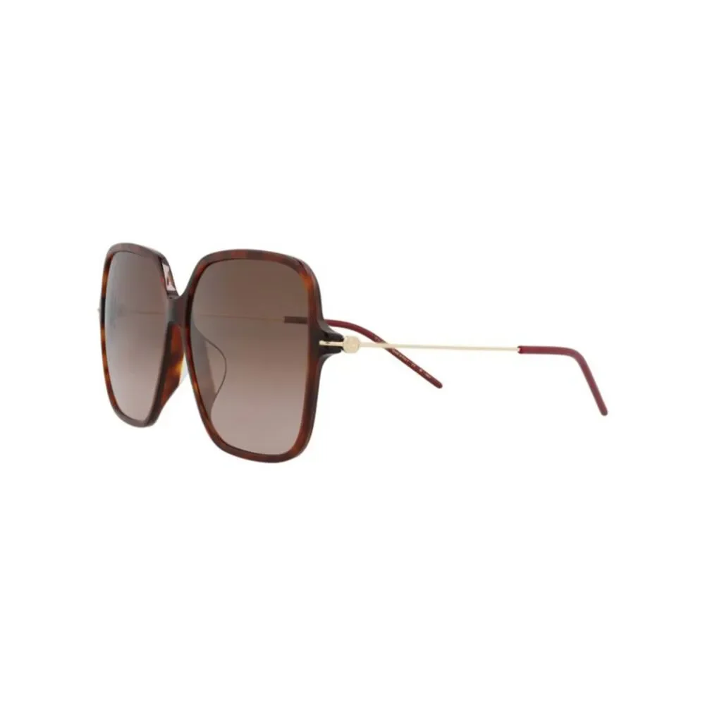 Gucci Square-Frame Recycled Acetate Sunglasses Brown Womens